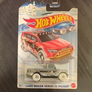 Mattel Hot Wheels Red and Gray Land Rover Pickup